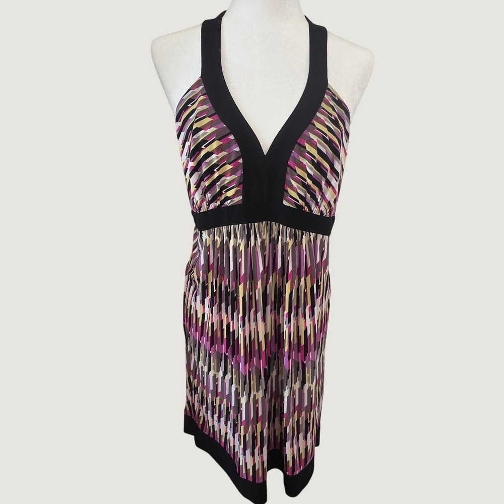 Max and Cleo Halter Dress Mini Black Yellow Purple Retro Y2K Costume Party 12